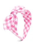 Moschino Kids gingham-pattern head band - Pink