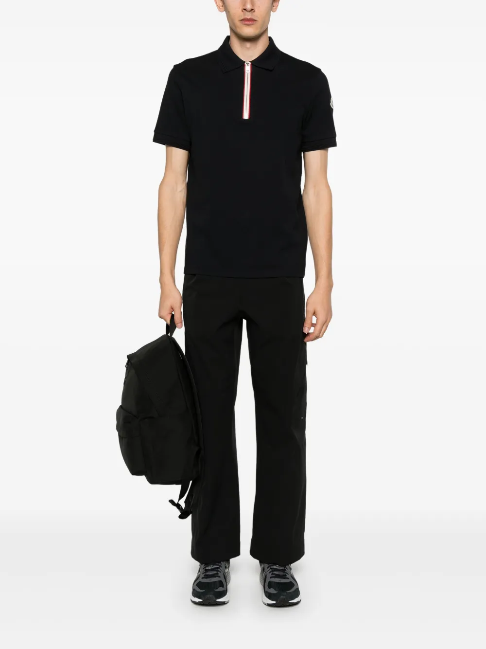 Moncler Poloshirt met logopatch - Blauw