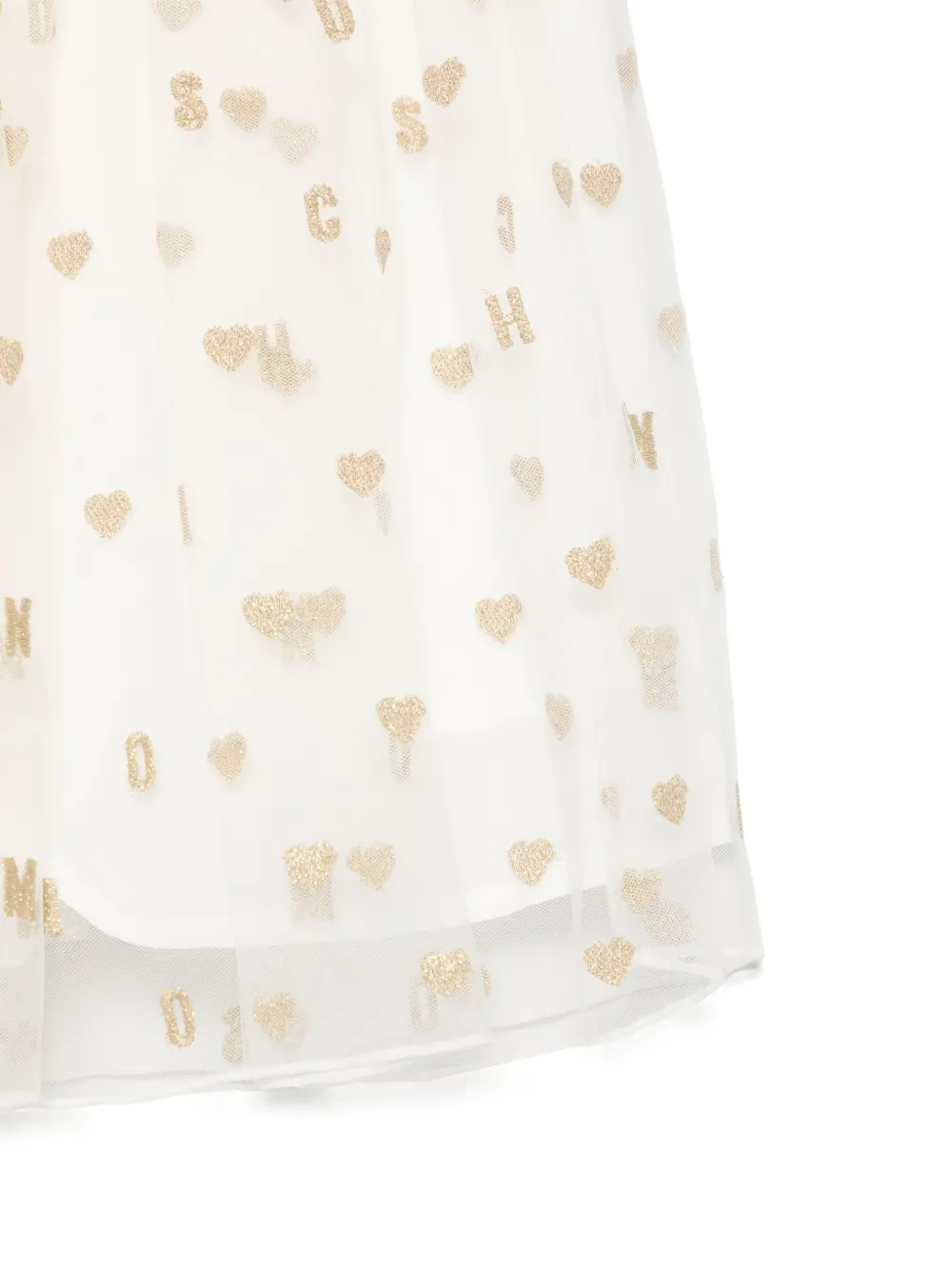 Moschino Kids Rok met harten jacquard Wit