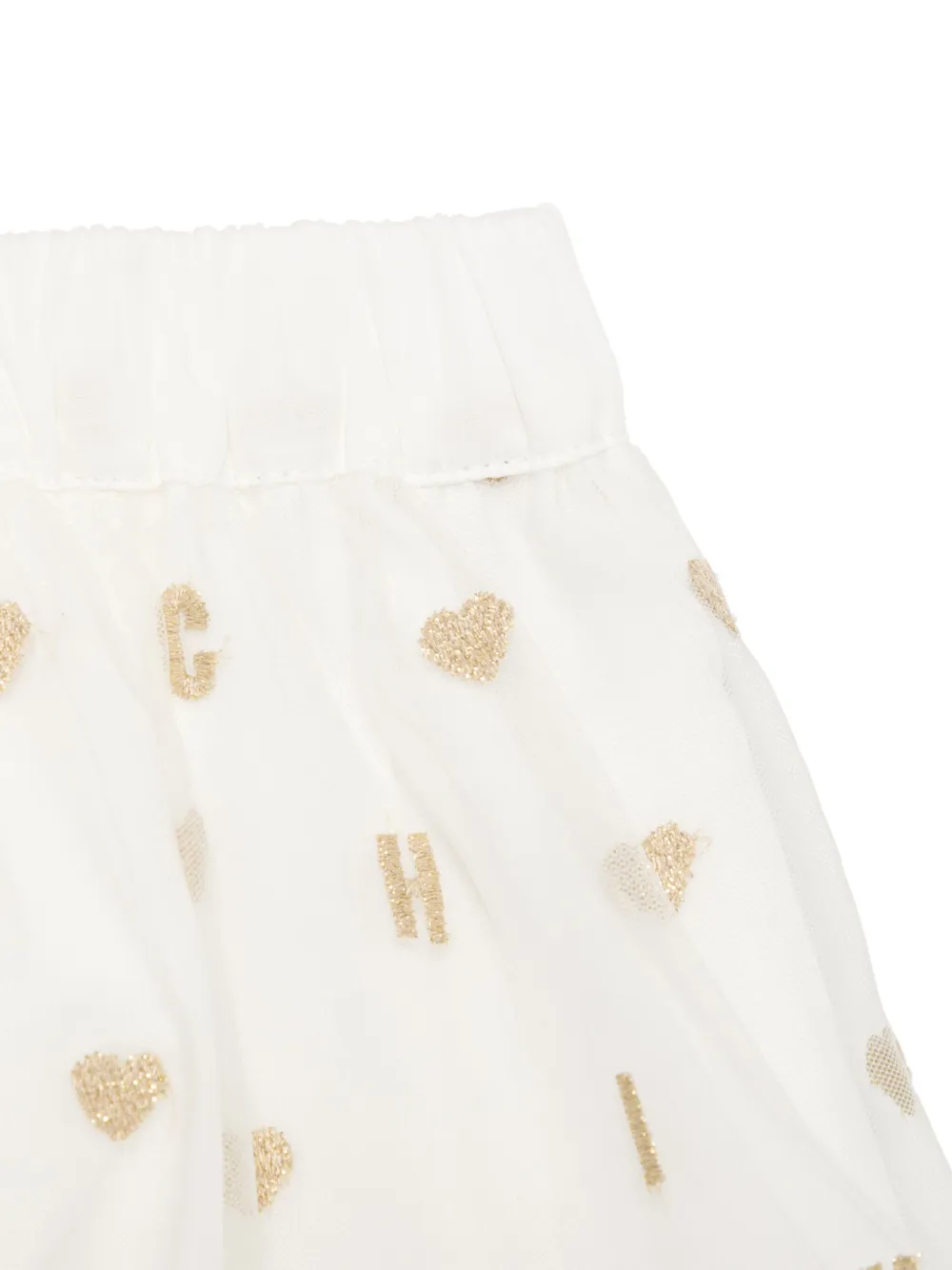 Moschino Kids Rok met hart-jacquard Wit