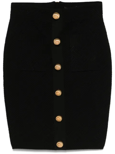 Balmain button-embellished mini skirt