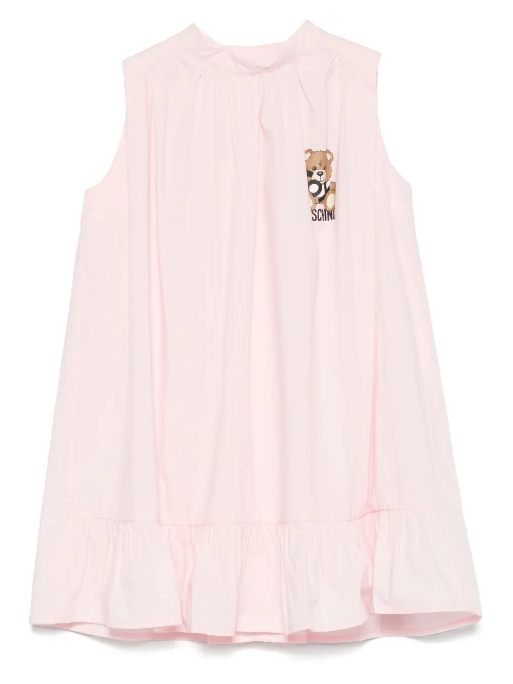 Moschino Kids Jurk met teddybeerprint Roze