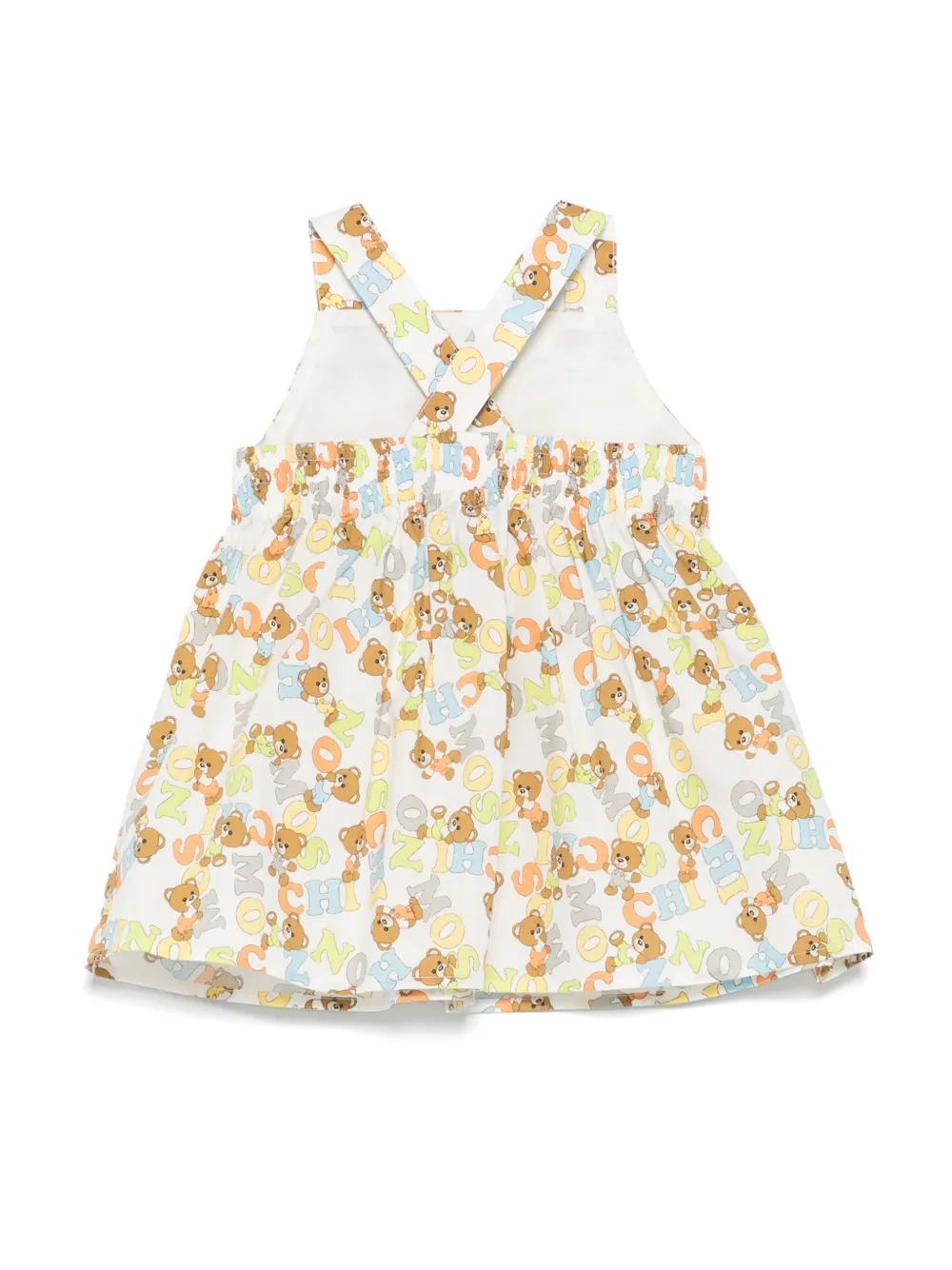 Moschino Kids Jurk met teddybeerprint - Wit