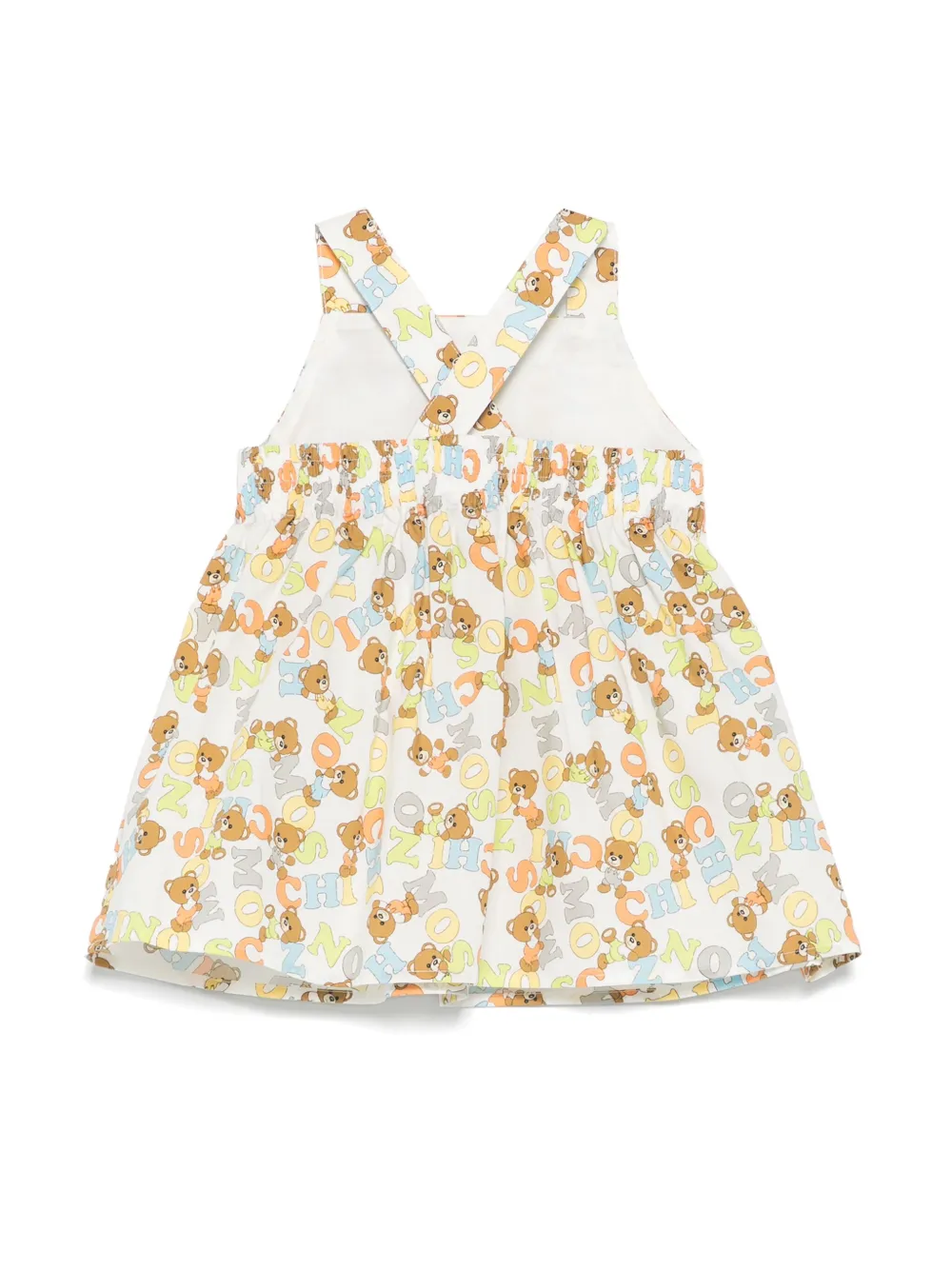 Moschino Kids Jurk met teddybeerprint - Wit