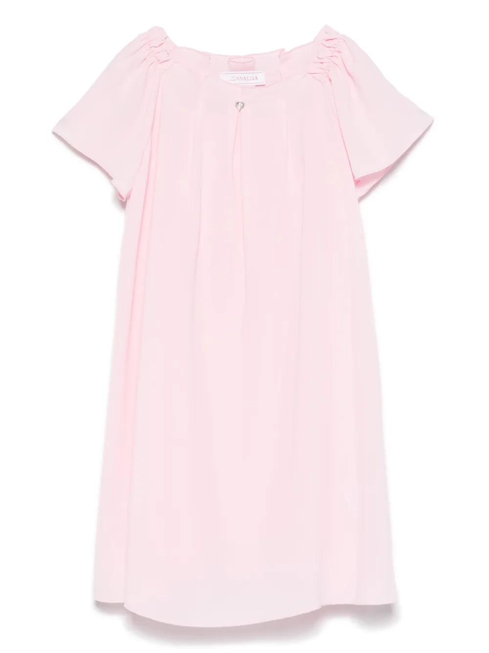 Monnalisa Jurk met geplooid detail Roze