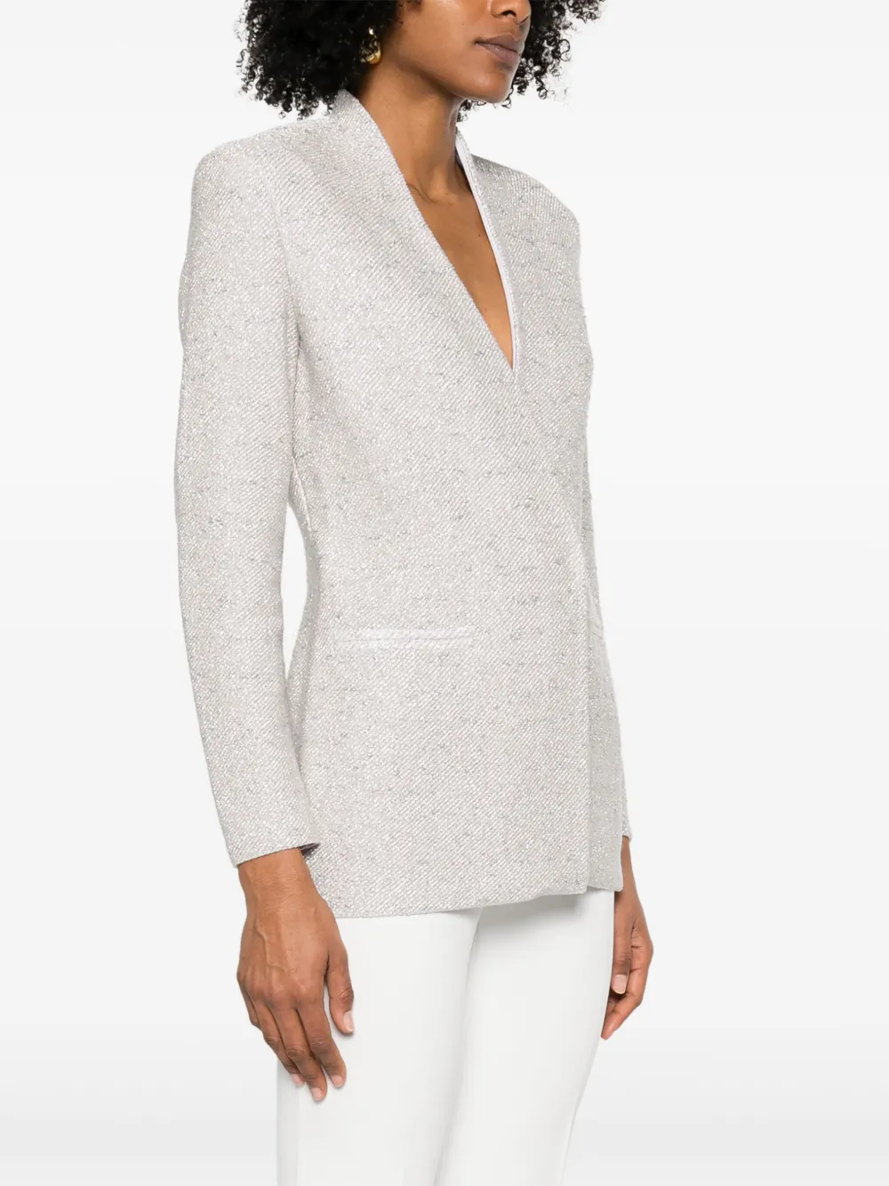 Giorgio Armani Lurex blazer Wit