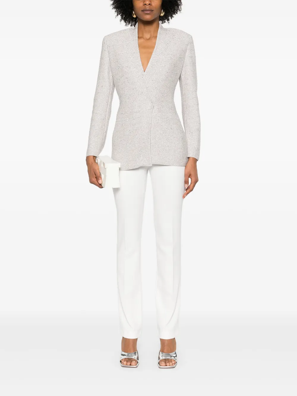 Giorgio Armani Lurex blazer - Wit