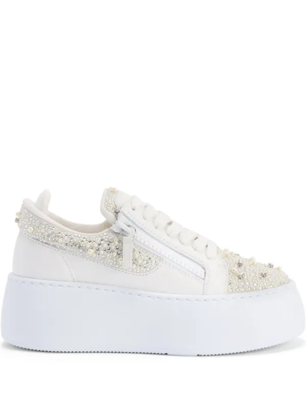 ホワイトスニーカー 39サイズ GIUSEPPE ZANOTTI　未使用 Giuseppe Zanotti レザースニーカー ホワイト 39サイズ - メルカリ