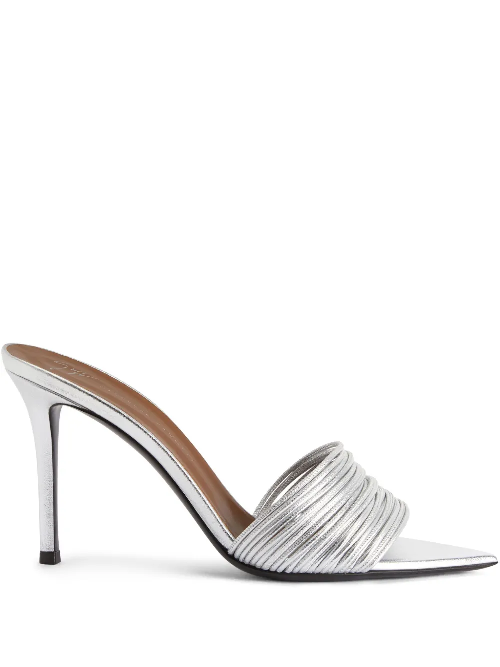 Giuseppe Zanotti 90mm leather sandals Grey