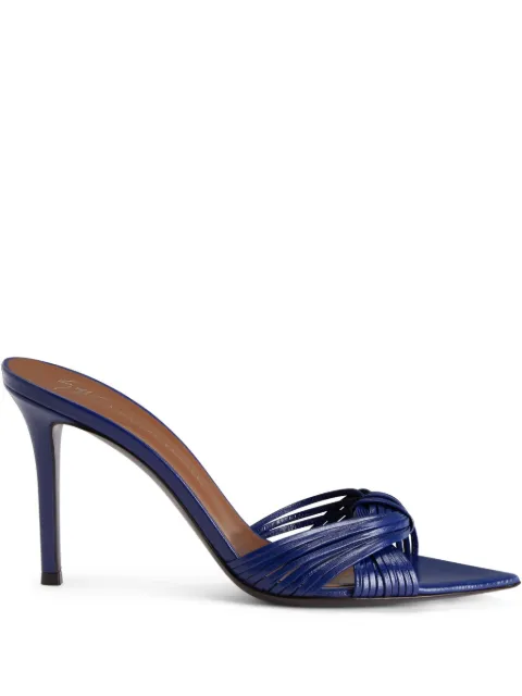 Giuseppe Zanotti mules con nudo en la correa y tacón de 90mm