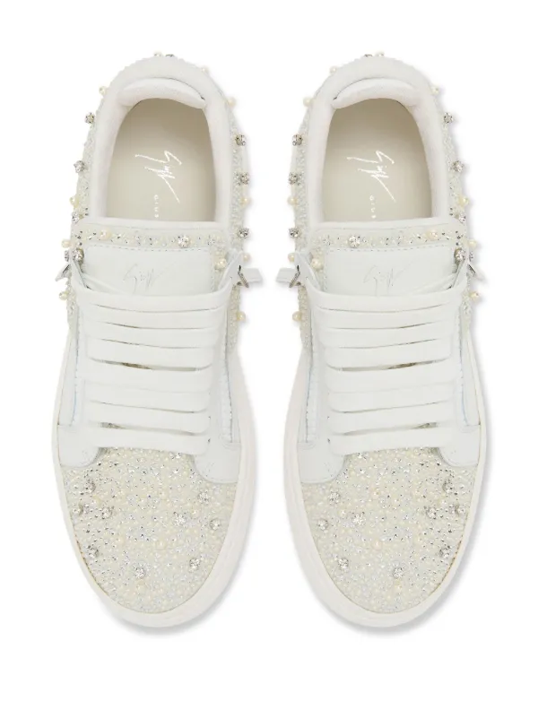 Giuseppe Zanotti Frankie crystal-encrusted double-zip low-top