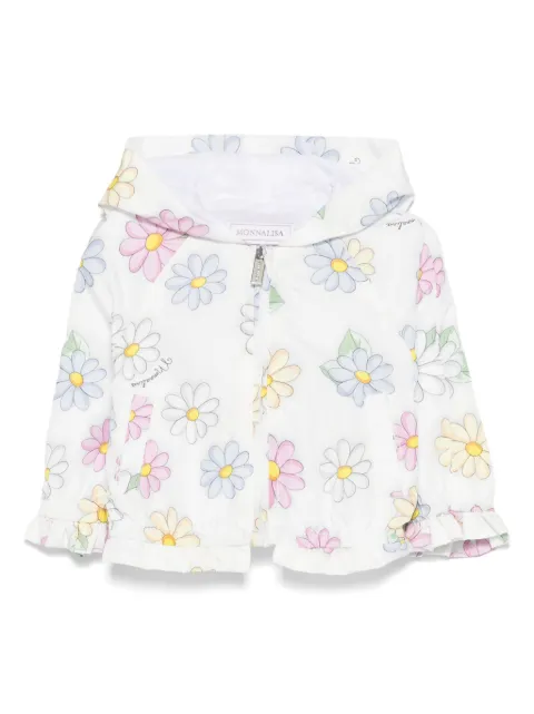 Monnalisa flower-print windbreaker