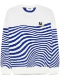 MSGM striped sweater - White