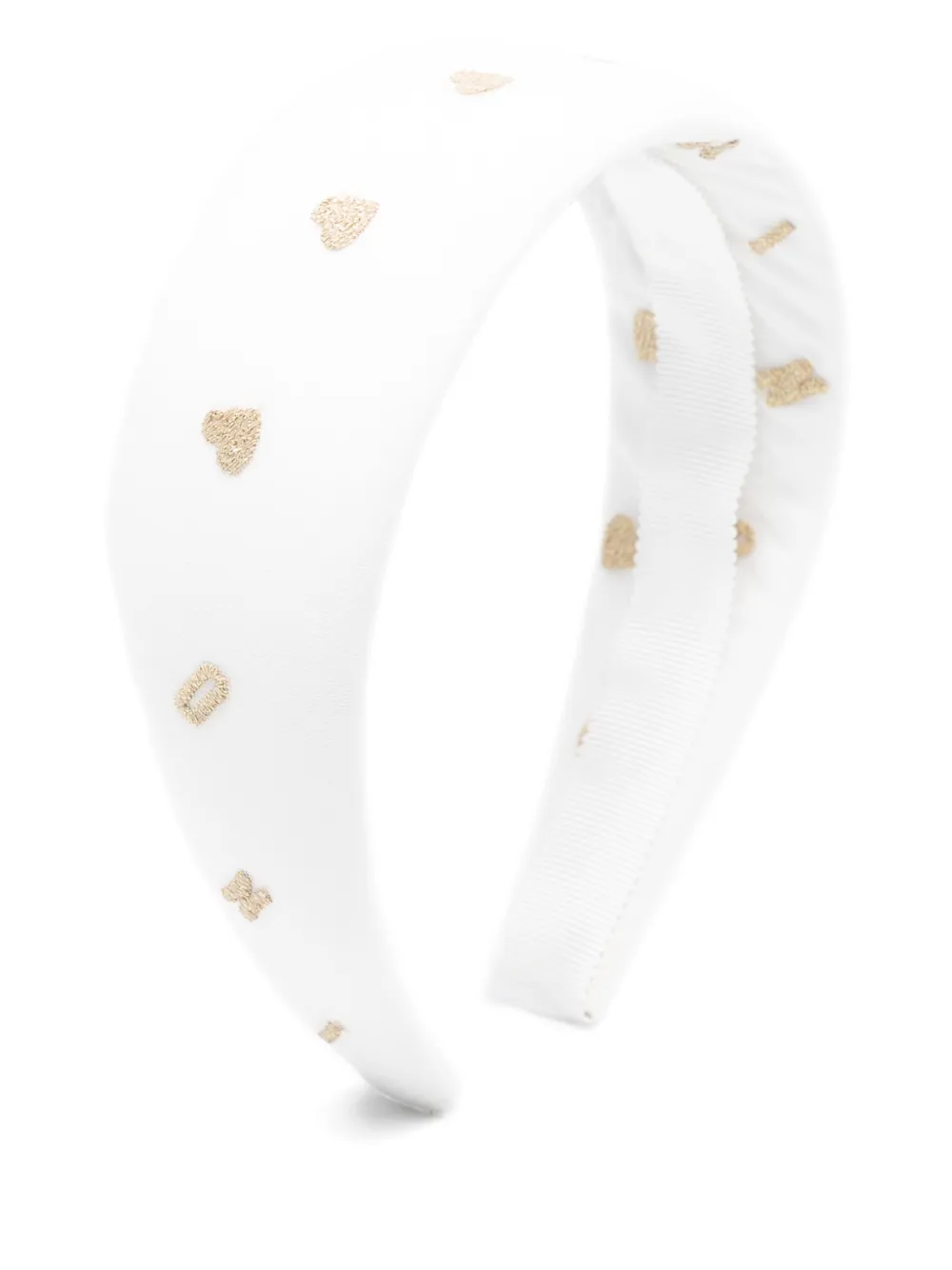 Moschino Kids Haarband met hart-jacquard Wit