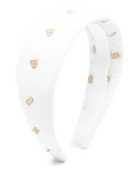 Moschino Kids hearts-jacquard head band