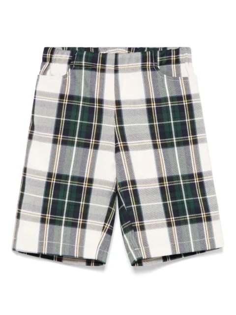 La Stupenderia tartan-check shorts