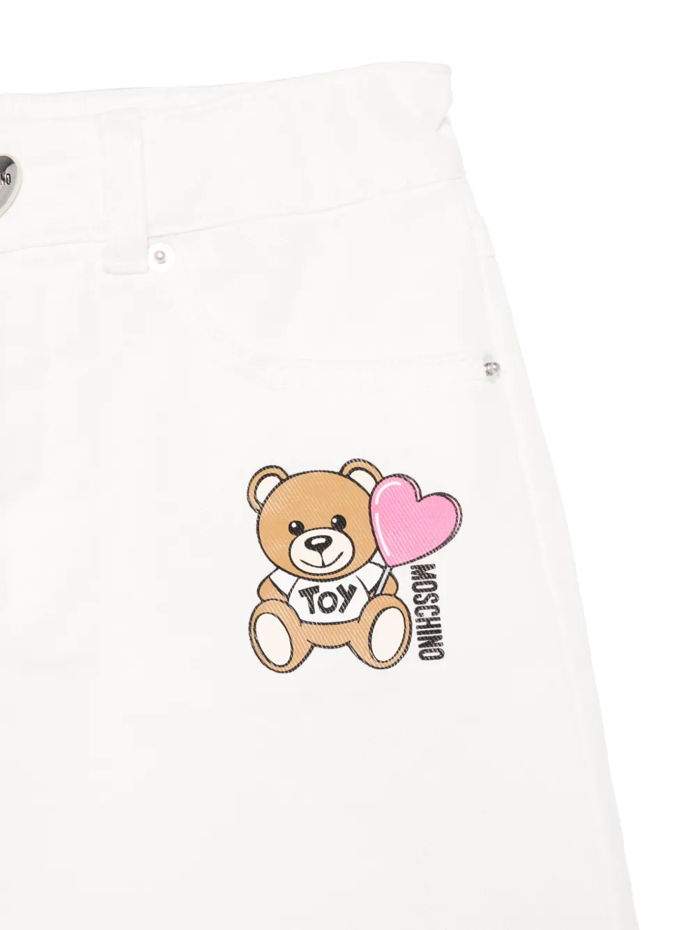 Moschino Kids Mini-spijkerrok Wit