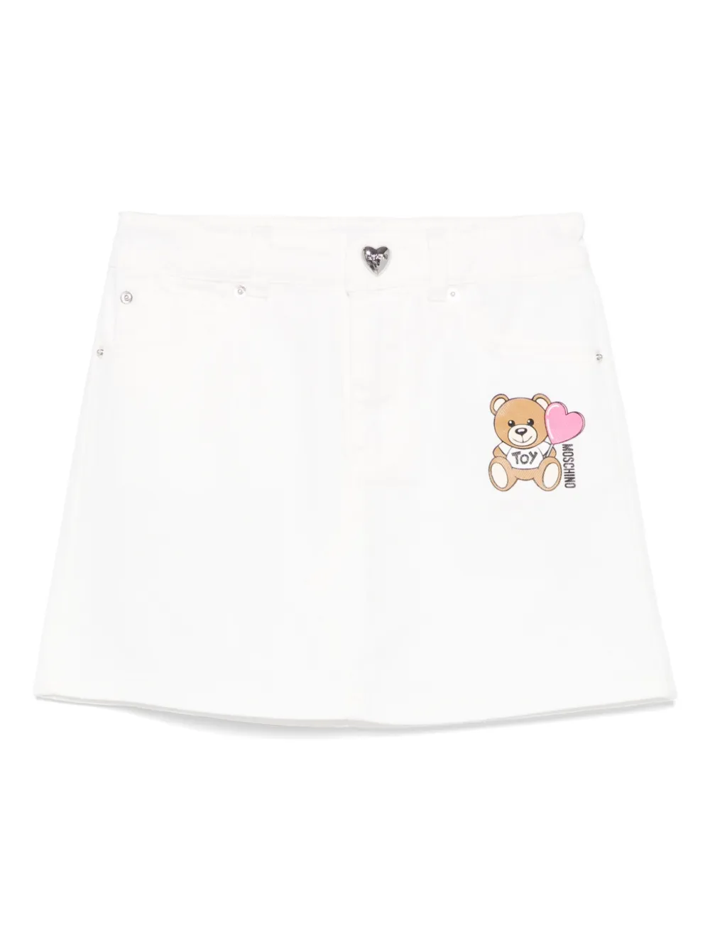 Moschino Kids Mini-spijkerrok Wit