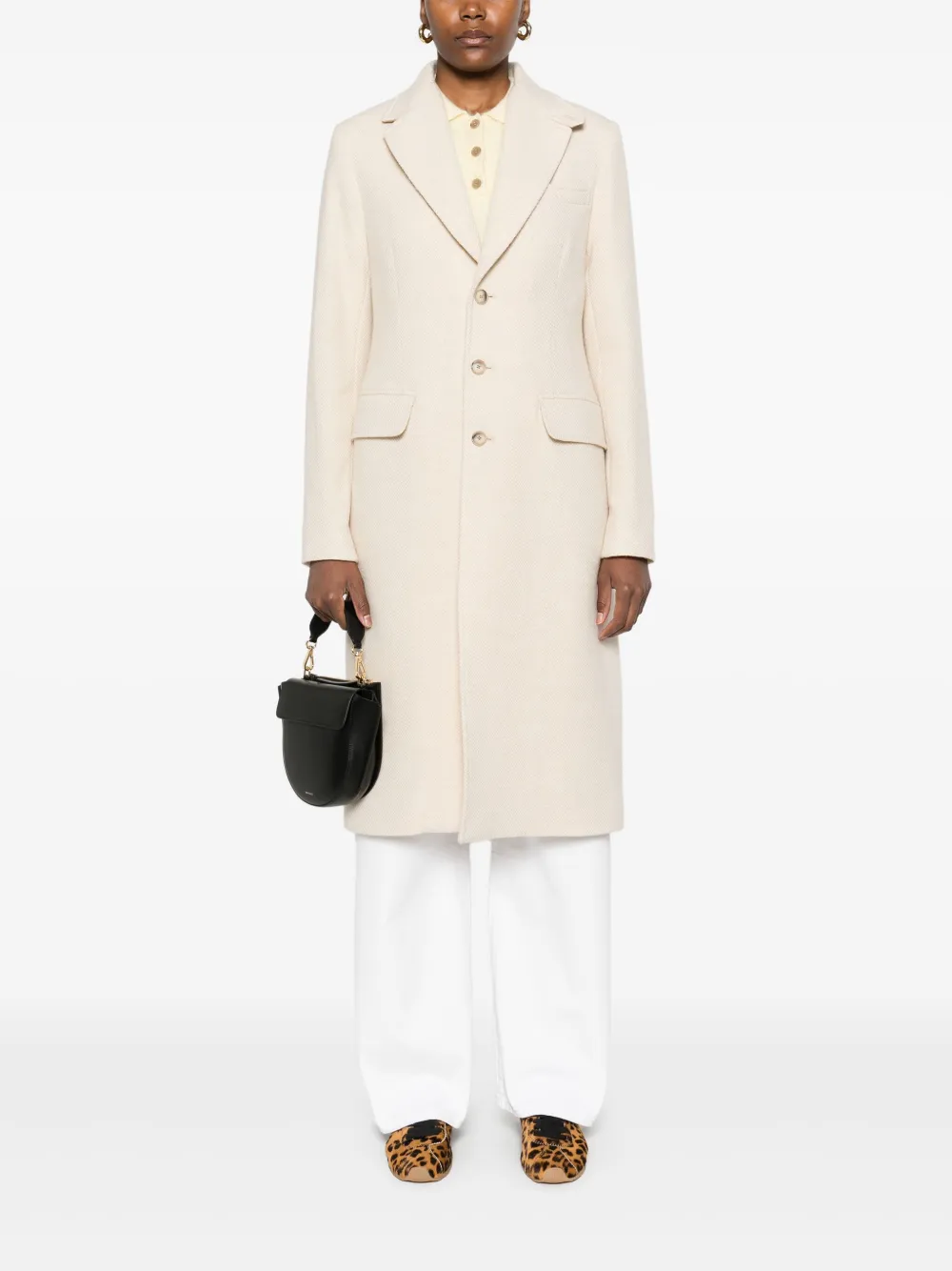 Polo Ralph Lauren Jas met enkele rij knopen - Beige