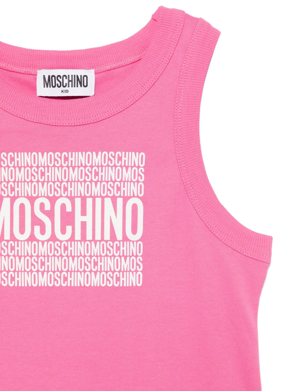 Moschino Kids T-shirt en jurk met logoprint Wit