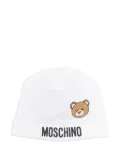 Moschino Kids Teddy Bear beanie hat - White