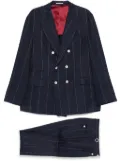 Brunello Cucinelli pinstriped suit - Blue