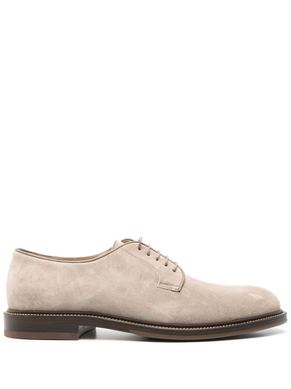 Brunello Cucinelli suede Derby shoes Beige