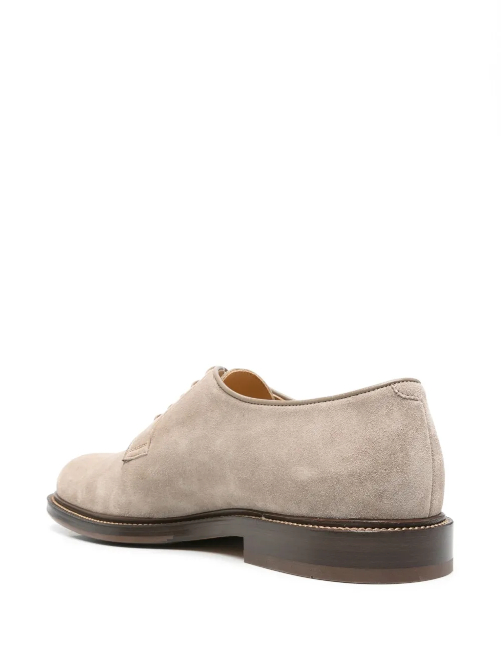 Brunello Cucinelli Suède derby schoenen Beige