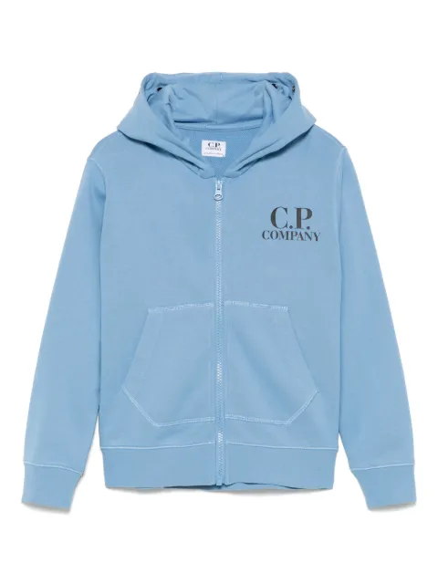 C.P. Company Kids hoodie zippé à logo imprimé