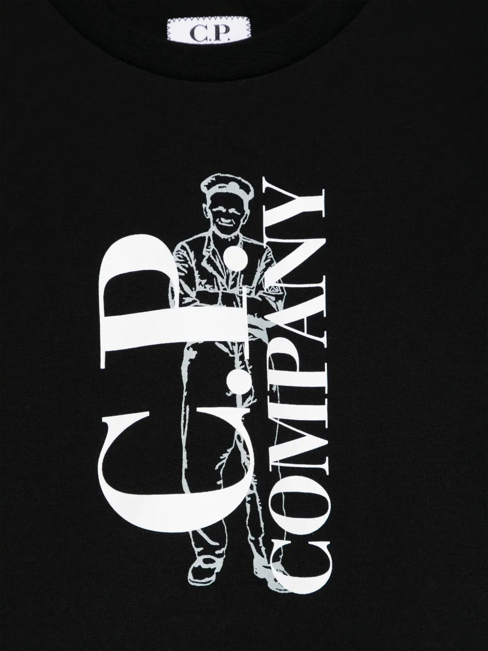 C.P. Company Kids T-shirt met logoprint Zwart