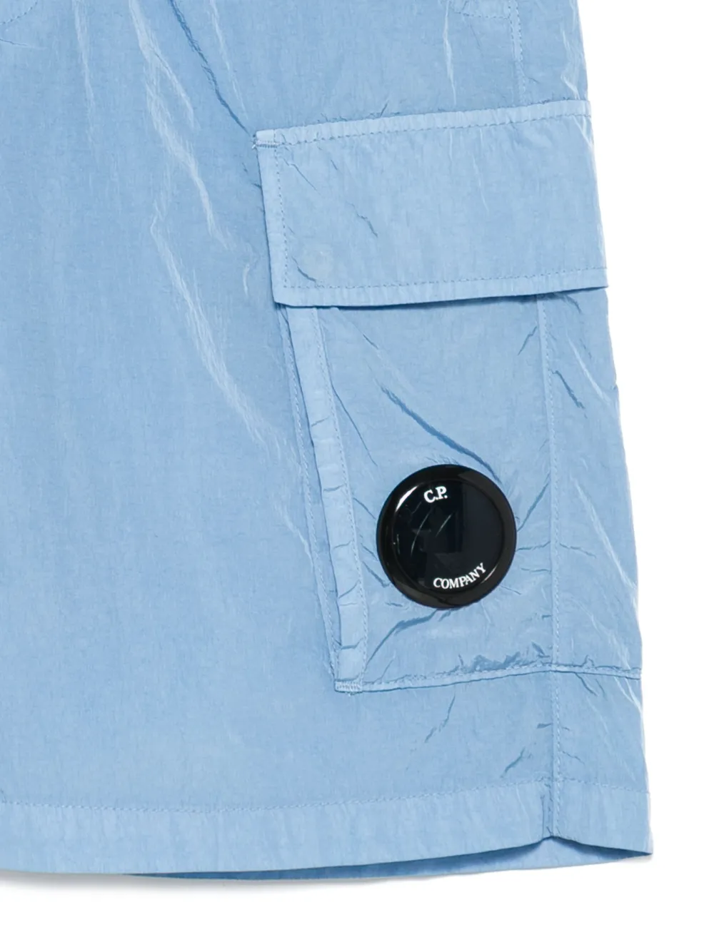 C.P. Company Kids Shorts met lensdetail Blauw