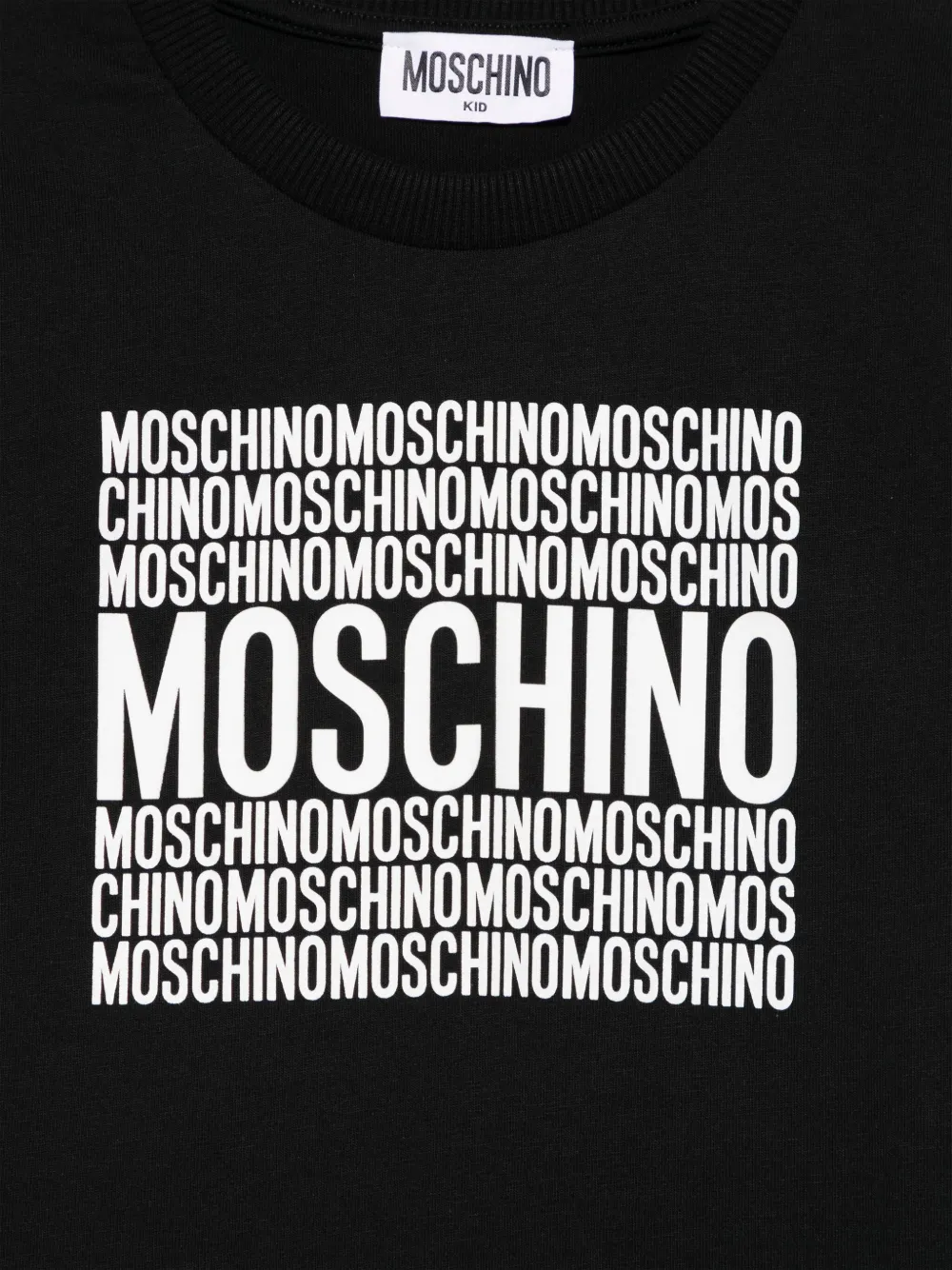 Moschino Kids T-shirt met logoprint Zwart