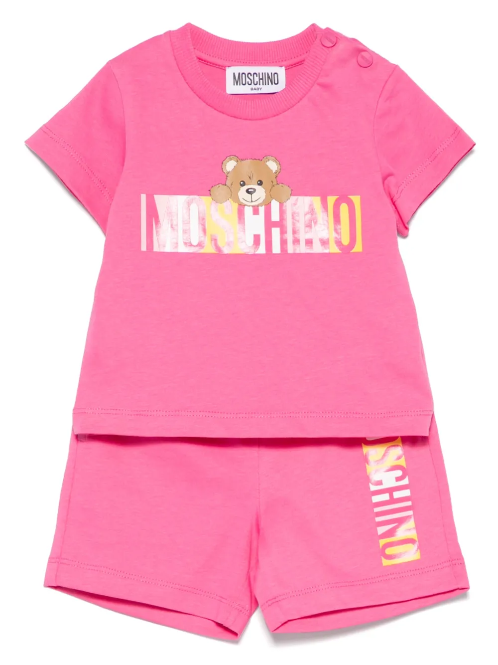 Moschino Kids Shorts met teddybeerprint Roze