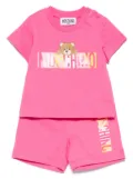 Moschino Kids Teddy Bear short set - Pink