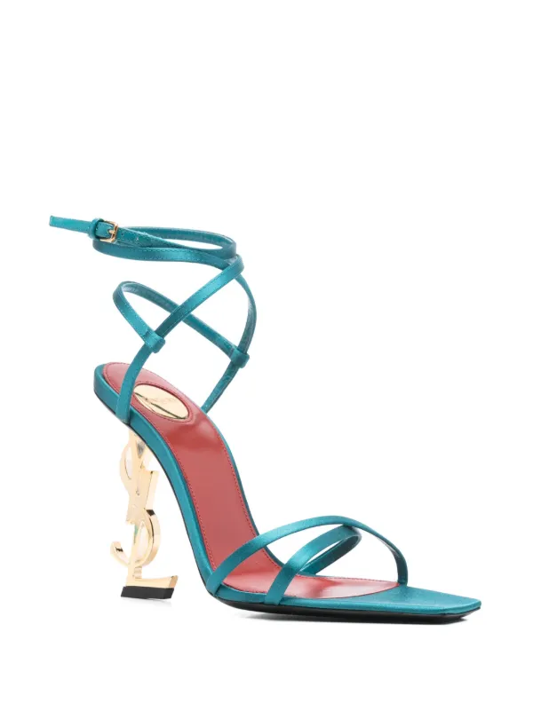 Saint Laurent 110mm Opyum Sandals | Blue | FARFETCH