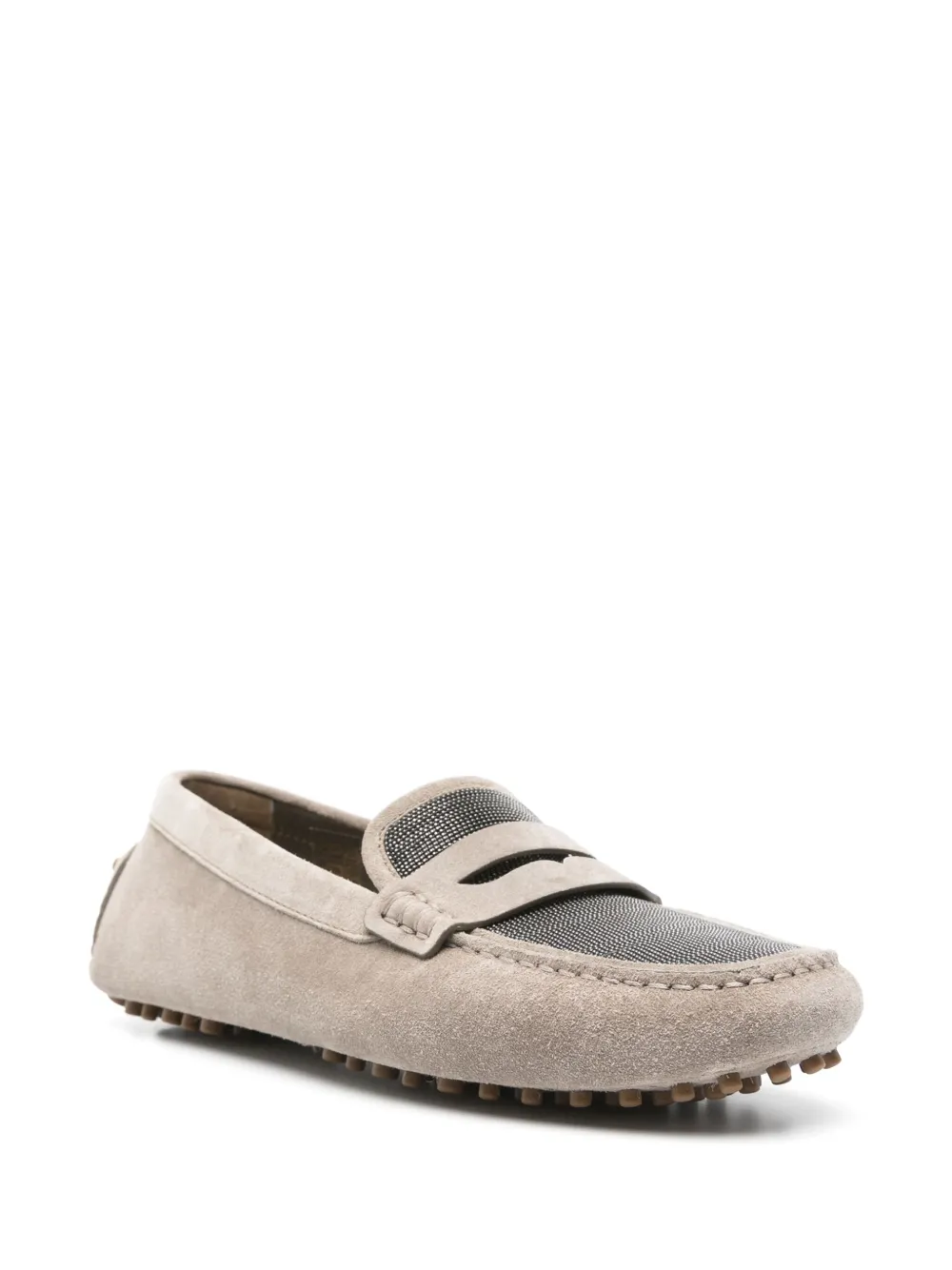 Brunello Cucinelli Monili chain-detail loafers Grey