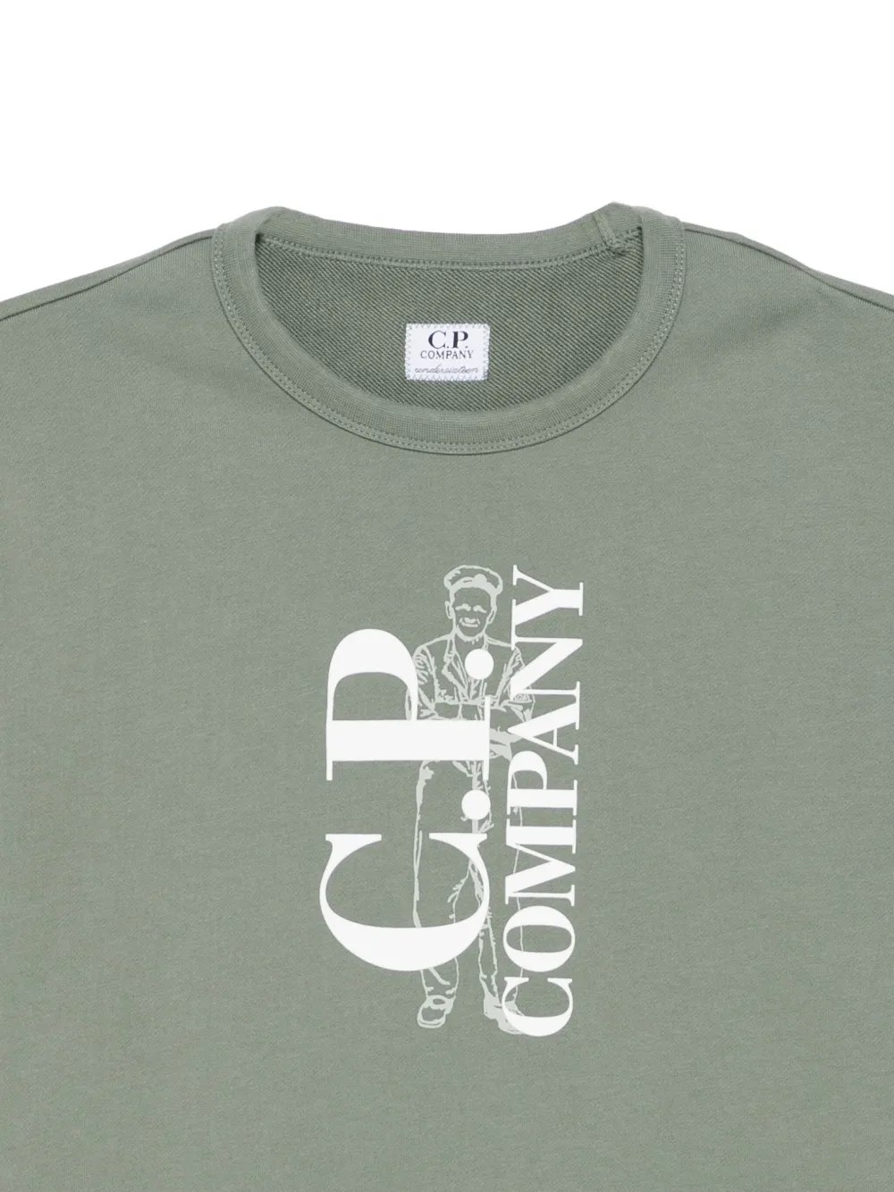 C.P. Company Kids Sweater met logoprint Groen