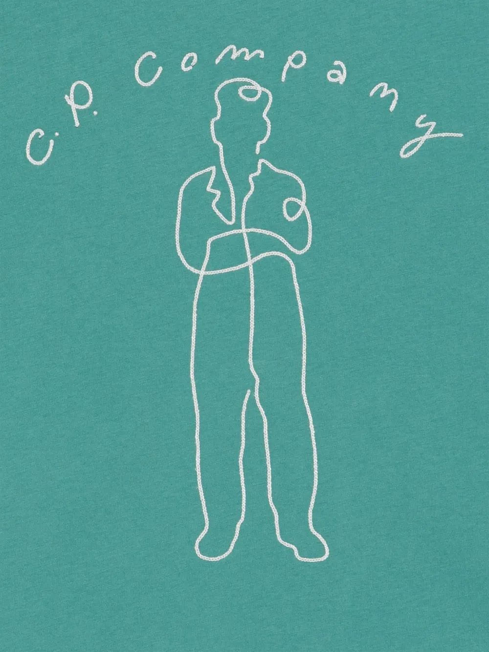 C.P. Company Kids T-shirt met borduurwerk Groen
