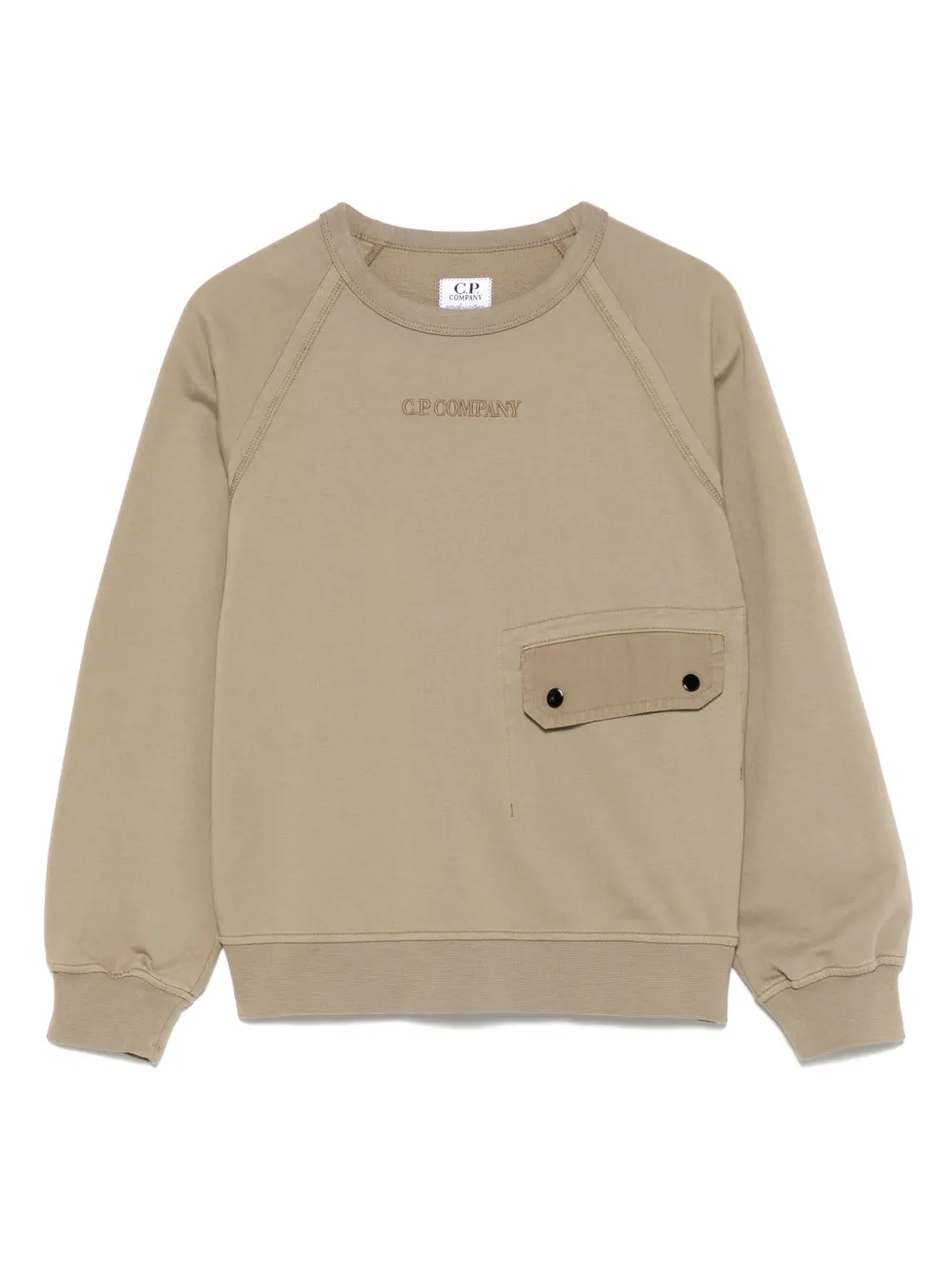 C.P. Company Kids Felpa con logo ricamato | verde | Image 1