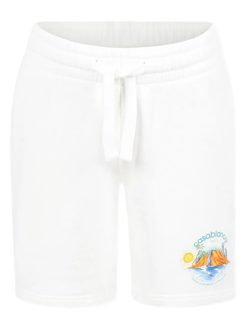 CASABLANCA KIDS Trainingsshorts met logoprint Wit