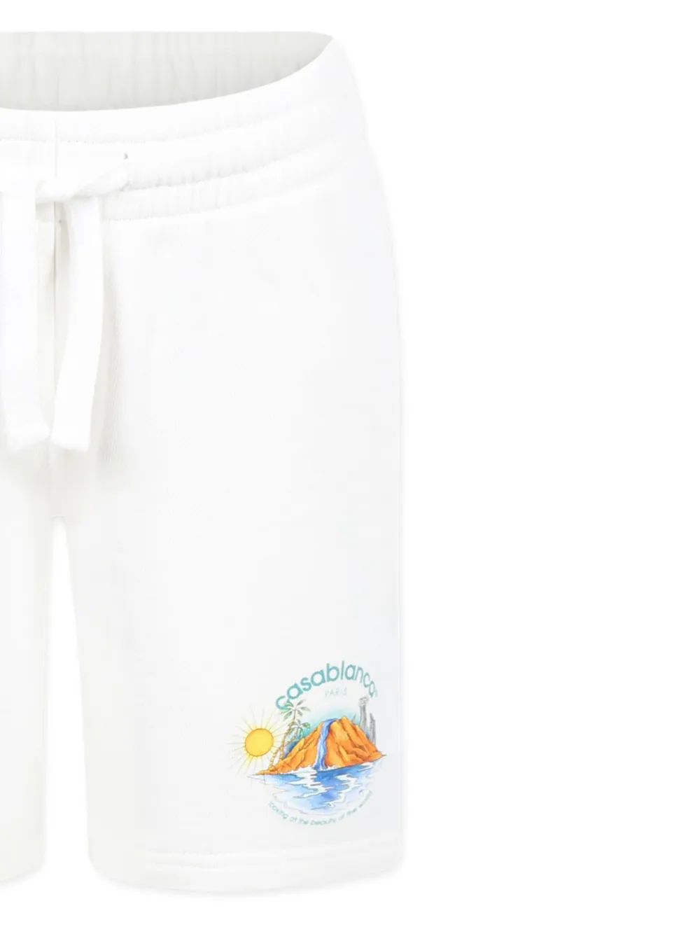 CASABLANCA KIDS Trainingsshorts met logoprint Wit