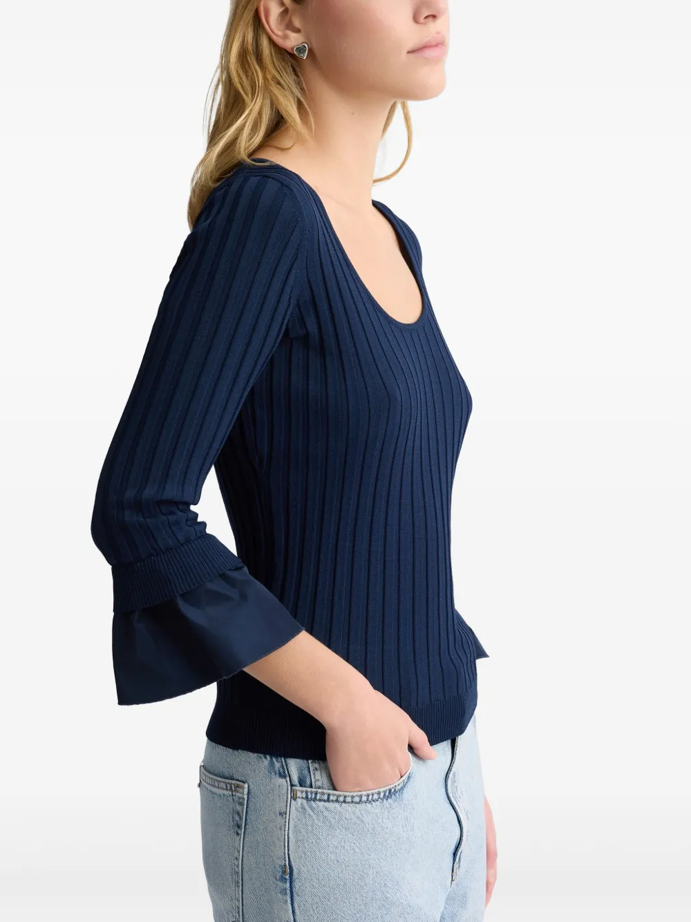 LIU JO Trui met fladdermouwen Blauw