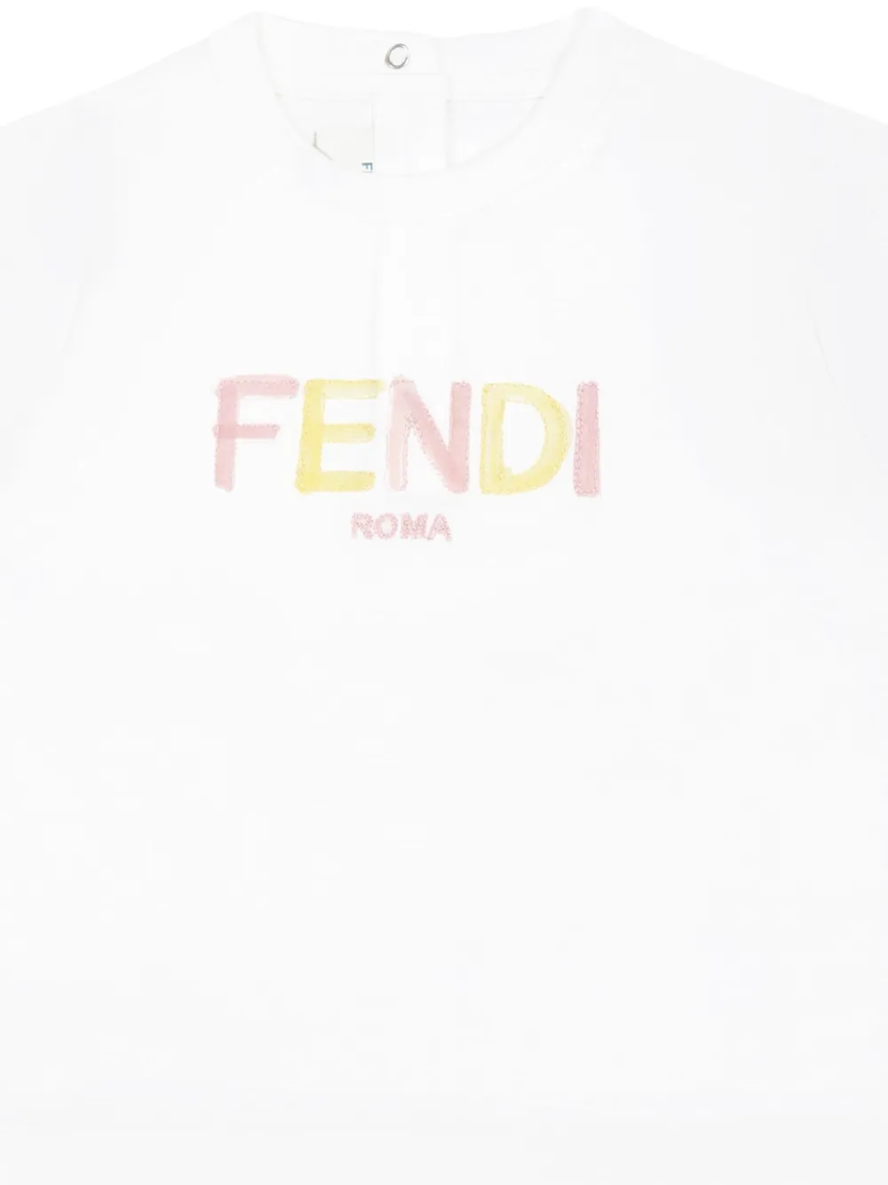 Fendi Kids T-shirt met geborduurd logo Wit