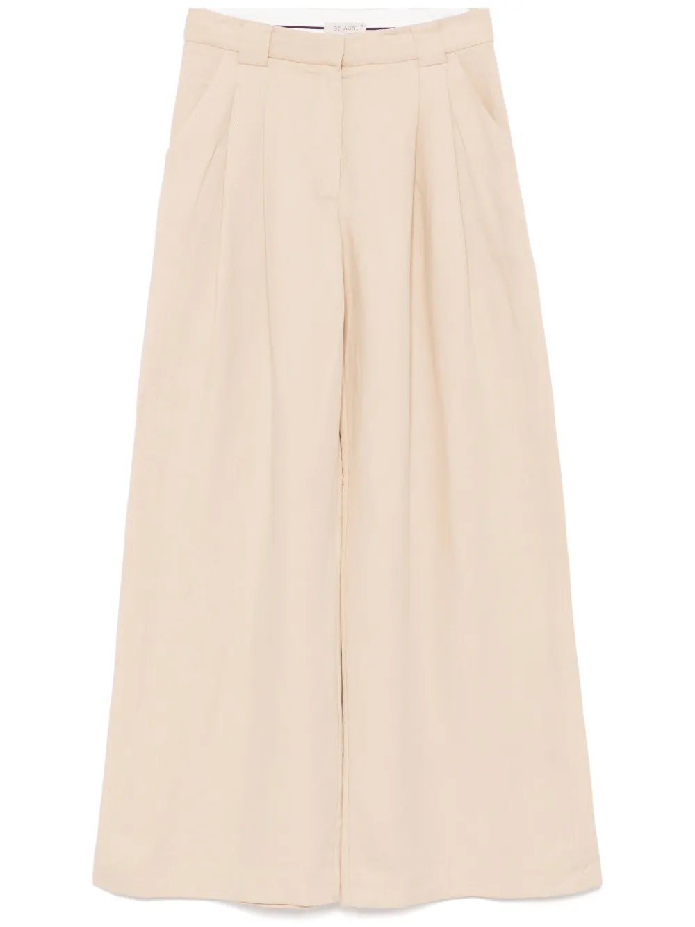 wide-leg pleat pants