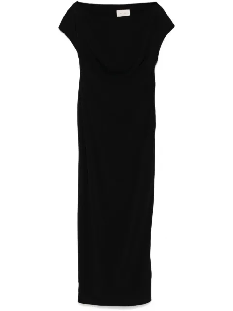 St. Agni vestido con hombros descubiertos