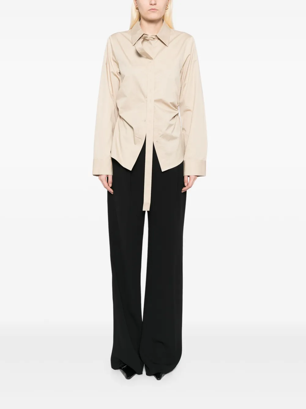 St. Agni Gedeconstrueerd blouse Beige