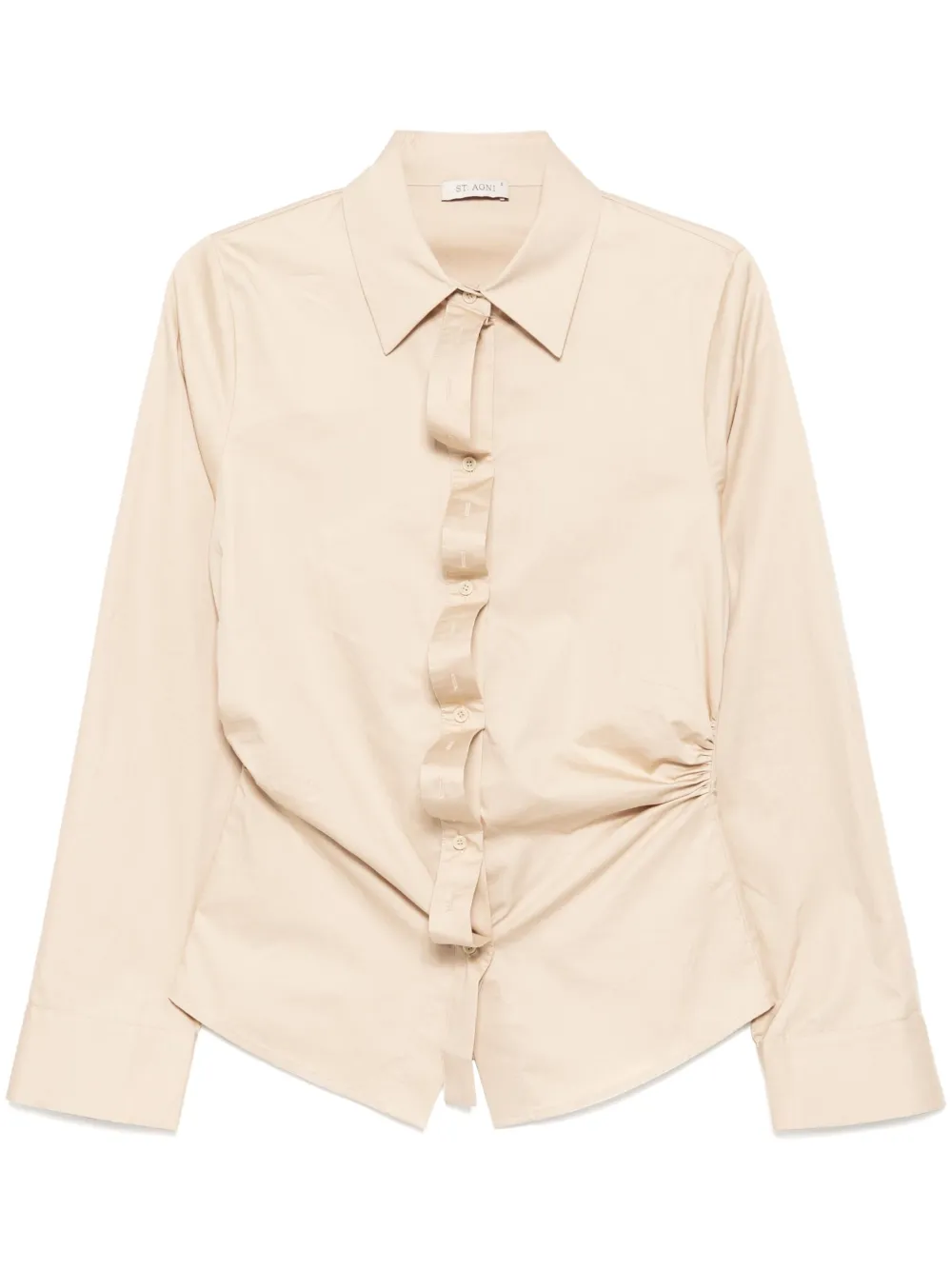 St. Agni Gedeconstrueerd blouse Beige