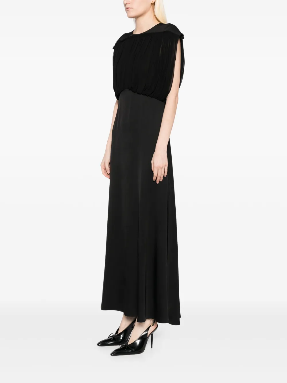 ZIMMERMANN Crush Bias midi-jurk Zwart