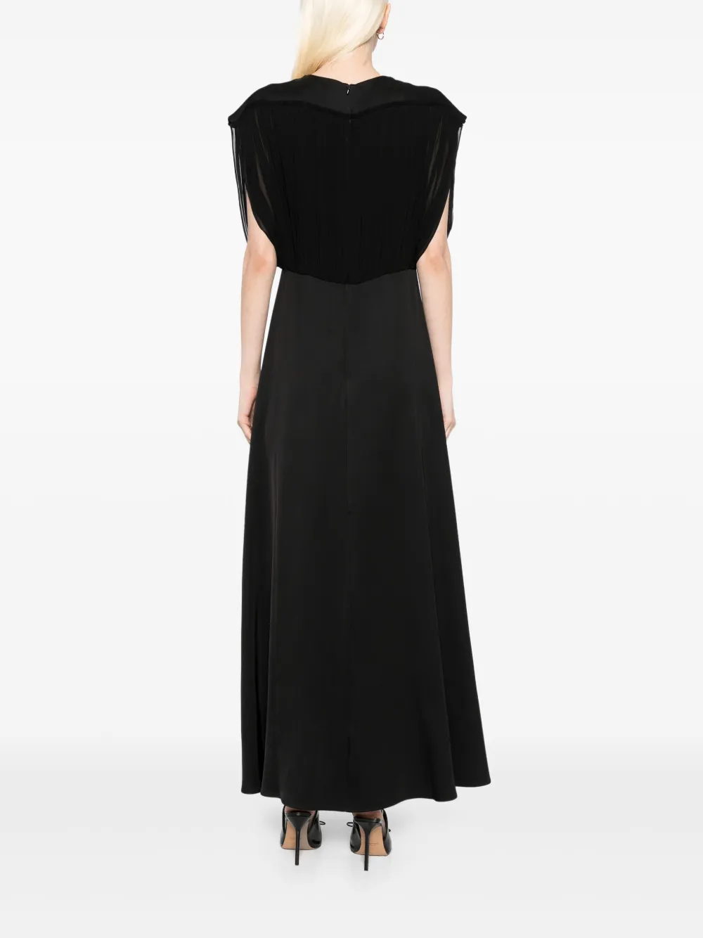 ZIMMERMANN Crush Bias midi-jurk Zwart