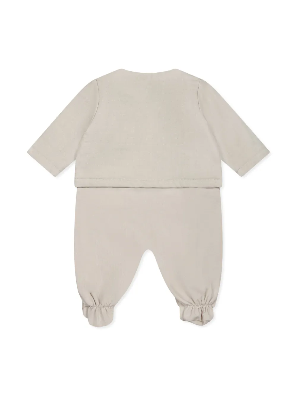 Fendi Kids Romper met geborduurd logo Beige